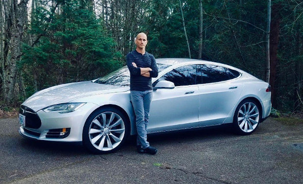 Chad with Tesla Model S