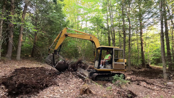 Excavator big rock