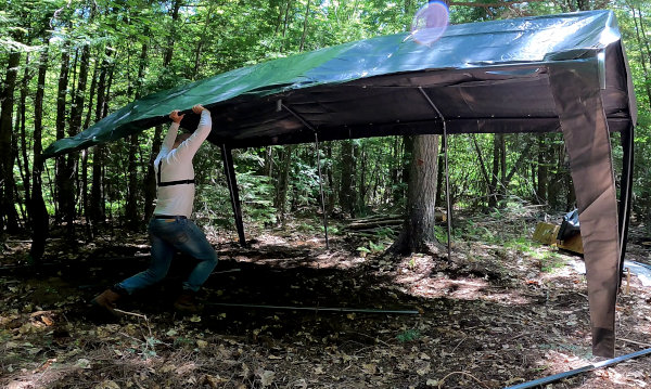 Chad raising carport